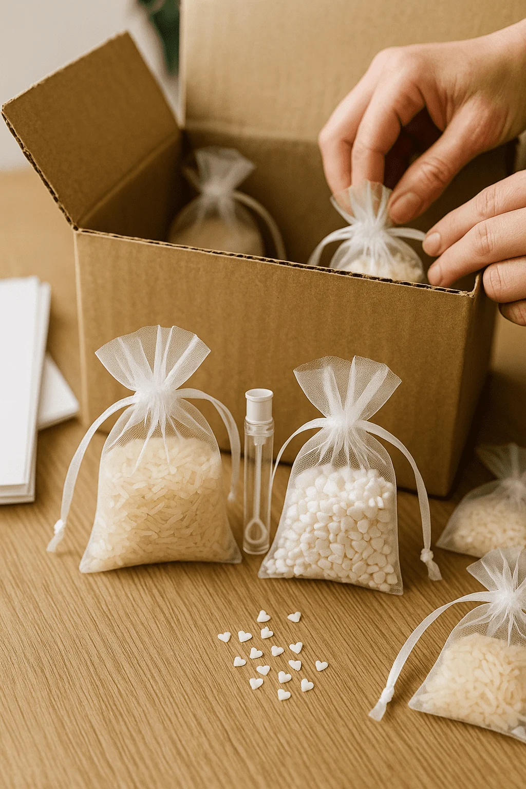 Hvide bryllupsris til ceremonien